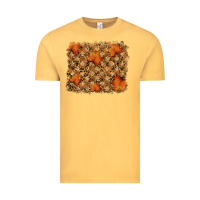 Vintage Mustard autumn leafe backround Vintage Tee - RanaPortraitStore