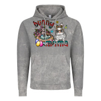Cloud Rock Bunny mama Vintage Hoodie - CowhideDigitalArt