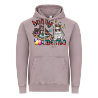 Vintage Zinc Bunny mama Vintage Hoodie - CowhideDigitalArt