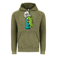 Vintage Olive skull pez Vintage Hoodie - linhVisuals