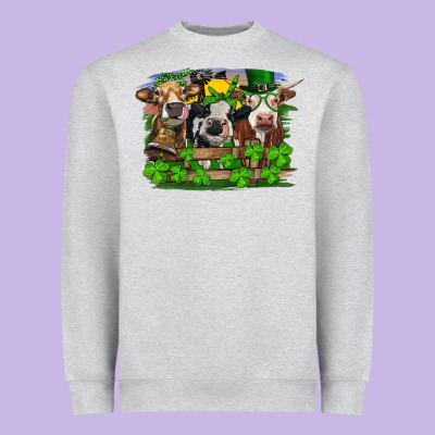 St Patrick's Day Heifers Heavyweight Sweatshirt Designed By Ranaportraitstore
