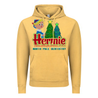 Vintage Mustard hermie the elf dentistry    rudolph the red nosed reindeer Vintage Hoodie - linhVisuals