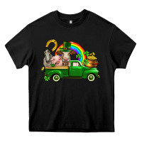 Black St. Patrick's Day farm animals Heavy Core Tee - CowGirlArtShop