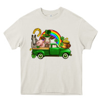 Cream St. Patrick's Day farm animals Heavy Core Tee - CowGirlArtShop