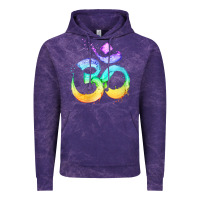 Cloud Purple womens om symbol   psy trance goa yoga meditation buddhism buddhist v Vintage Hoodie - linhVisuals