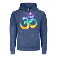 Vintage Denim womens om symbol   psy trance goa yoga meditation buddhism buddhist v Vintage Hoodie - linhVisuals