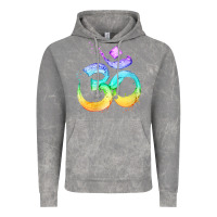 Cloud Rock womens om symbol   psy trance goa yoga meditation buddhism buddhist v Vintage Hoodie - linhVisuals