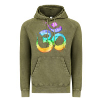 Vintage Olive womens om symbol   psy trance goa yoga meditation buddhism buddhist v Vintage Hoodie - linhVisuals