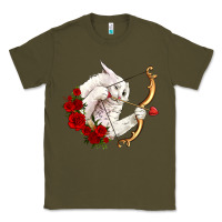 Army Green cupid cat Classic Tee - OliviaCreatesArt