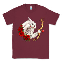 Burgundy cupid cat Classic Tee - OliviaCreatesArt