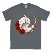 Charcoal Heather cupid cat Classic Tee - OliviaCreatesArt