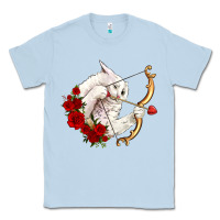 Dusty Blue cupid cat Classic Tee - OliviaCreatesArt