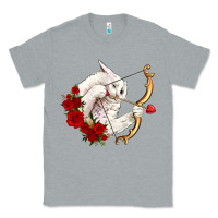 Heather Grey cupid cat Classic Tee - OliviaCreatesArt