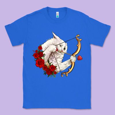 Cupid Cat Classic Tee Designed By Oliviacreatesart