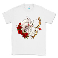 White cupid cat Classic Tee - OliviaCreatesArt