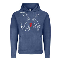 Vintage Denim beauty the beast love Vintage Hoodie - linhVisuals