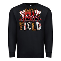 Black my heart is on that field baseball Premium Sweatshirt - RanaPortraitStore