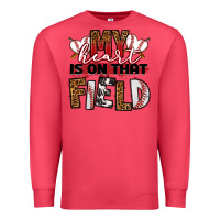Cardinal my heart is on that field baseball Premium Sweatshirt - RanaPortraitStore