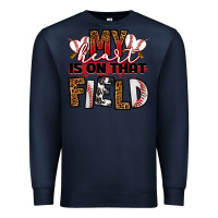 Navy my heart is on that field baseball Premium Sweatshirt - RanaPortraitStore