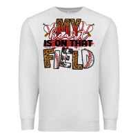 Oatmeal Heather my heart is on that field baseball Premium Sweatshirt - RanaPortraitStore
