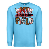 Ocean Blue my heart is on that field baseball Premium Sweatshirt - RanaPortraitStore