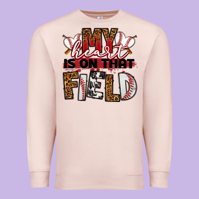 My Heart Is On That Field Baseball Premium Sweatshirt Designed By Ranaportraitstore