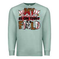 Seafoam my heart is on that field baseball Premium Sweatshirt - RanaPortraitStore