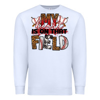 White my heart is on that field baseball Premium Sweatshirt - RanaPortraitStore