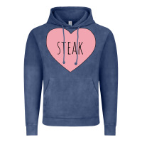 Vintage Denim i heart steak Vintage Hoodie - linhVisuals
