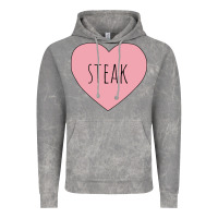 Cloud Rock i heart steak Vintage Hoodie - linhVisuals