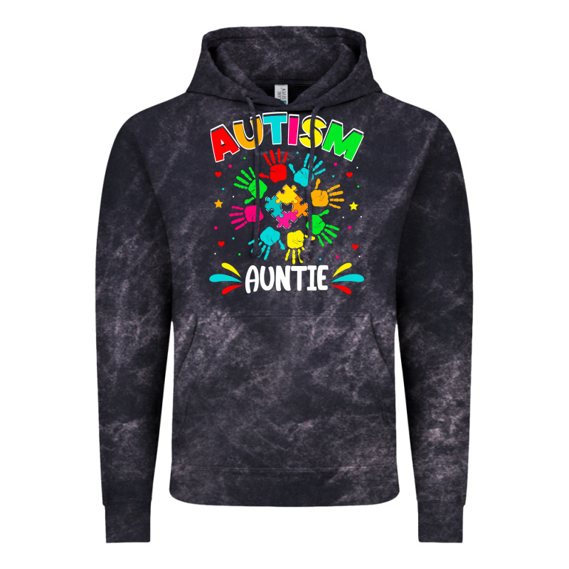 Autistic Auntie Puzzle Support Family Autism Awareness Sweatshirt Vintage Hoodie by linhVisuals | Teevron