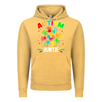 Vintage Mustard autistic auntie puzzle support family autism awareness sweatshirt Vintage Hoodie - linhVisuals