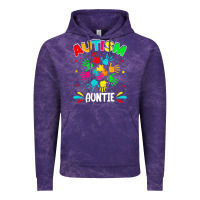 Cloud Purple autistic auntie puzzle support family autism awareness sweatshirt Vintage Hoodie - linhVisuals