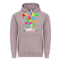 Vintage Zinc autistic auntie puzzle support family autism awareness sweatshirt Vintage Hoodie - linhVisuals