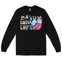Black happy easter nurse Long Sleeve Tee - CowhideDigitalArt