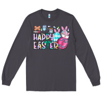 Smoke happy easter nurse Long Sleeve Tee - CowhideDigitalArt