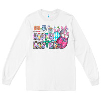 White happy easter nurse Long Sleeve Tee - CowhideDigitalArt