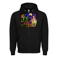 Black bad witch vibes Zipper Hoodie - JahusDesignShop