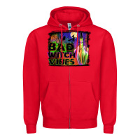 Red bad witch vibes Zipper Hoodie - JahusDesignShop