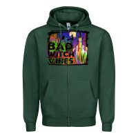 Sports Green bad witch vibes Zipper Hoodie - JahusDesignShop