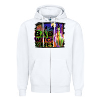 White bad witch vibes Zipper Hoodie - JahusDesignShop