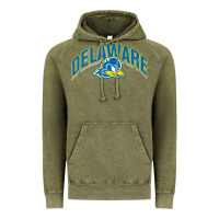 Vintage Olive delaware blue hens Vintage Hoodie - linhVisuals