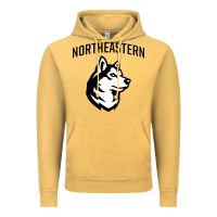 Vintage Mustard northeastern huskies Vintage Hoodie - linhVisuals