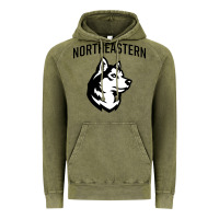 Vintage Olive northeastern huskies Vintage Hoodie - linhVisuals