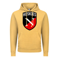 Vintage Mustard northeastern huskies Vintage Hoodie - linhVisuals