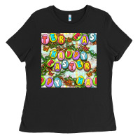 Black Happy Easter Seamless Pattern Ladies Tee - BundleAndBundleShop