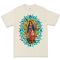 Our Lady Of Guadalupe Gemstone Sunflowers Premium Tee | Teevron