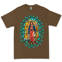 Cacao Our Lady Of Guadalupe Gemstone Sunflowers Premium Tee - FaDigitalArtStudio