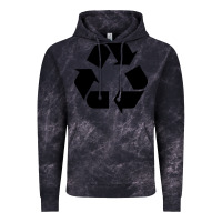 Cloud Black Recycle Vintage Hoodie - linhVisuals