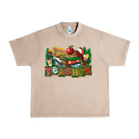 French Oak Christmas Teacher Urban Heavy Tee - FaDigitalArtStudio